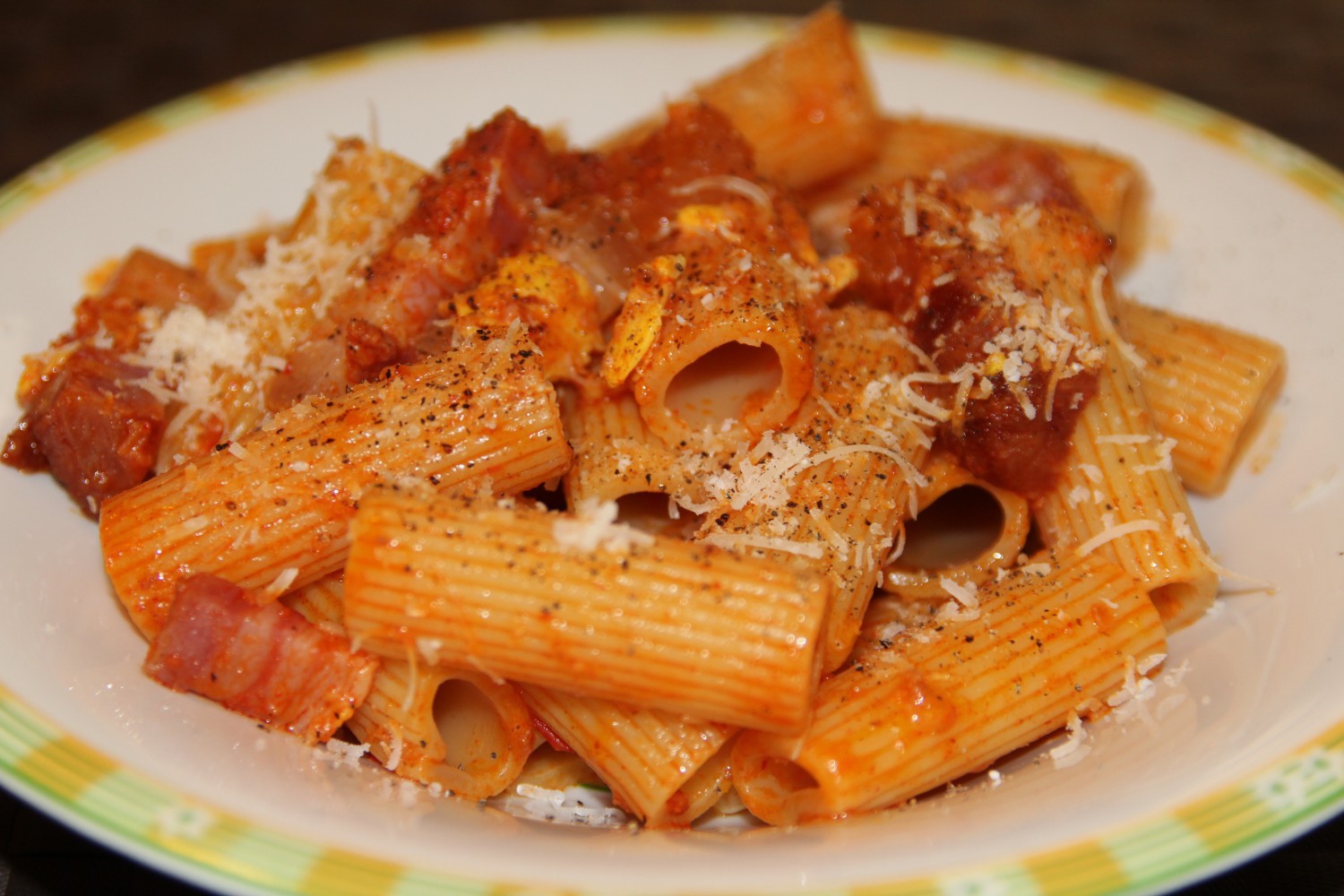 pasta alla carbonara rossa
