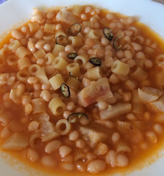 pasta e fagioli con le cotiche