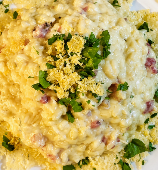 risotto salsiccia birra parmigiano piccante