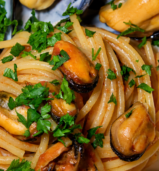 spaghetti alle cozze piccanti